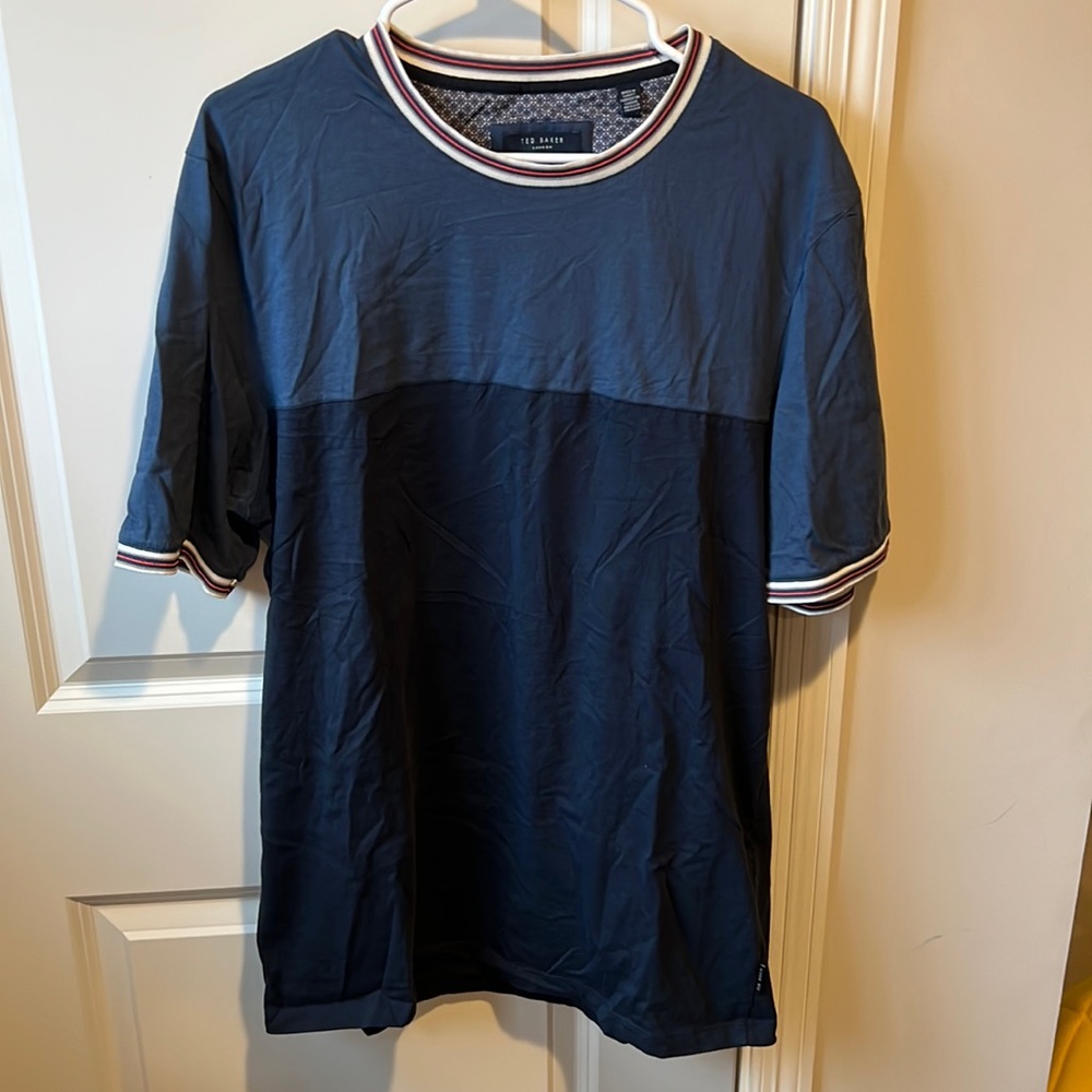 Ted Baker Navy Color-Block Tshirt - Size 6 - image 1